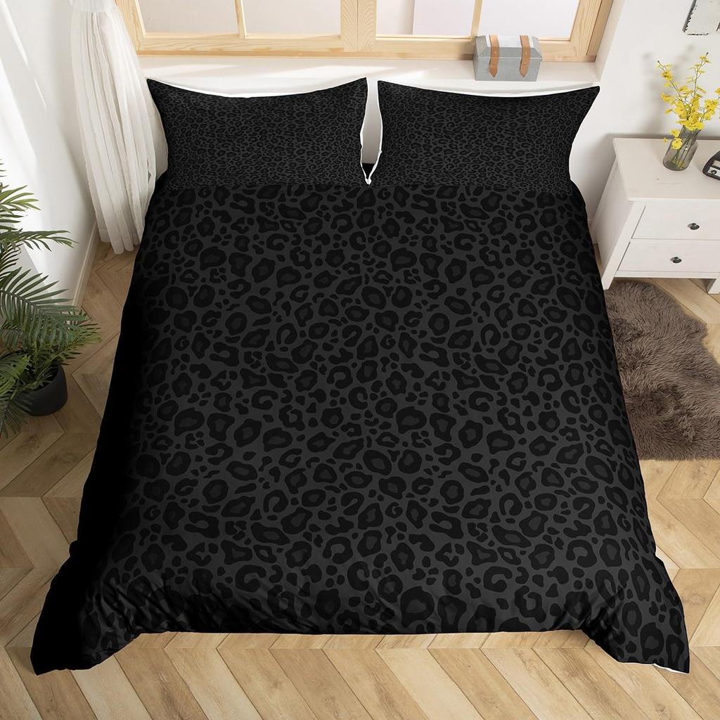 Comforter Leopard Pattern Animal Print Cheetah King Bedding Set For Kids Man And Woman Luxury Comforter Bedroom Decor