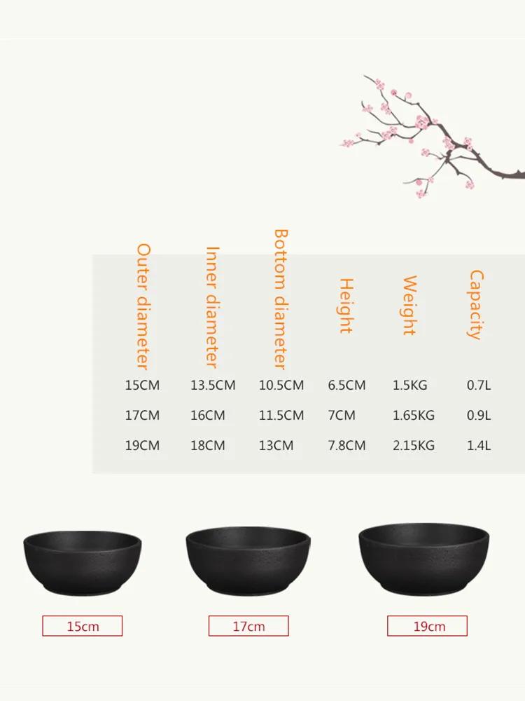 Thicken Cast Iron Bowl Korean Stone Bowl for Bibimbap For induction cooker With tray