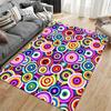 Colorful Geometric Circle Carpet suitable as a non-slip mat for the living room or bedroom sofa