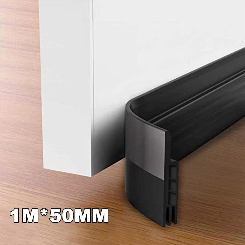 

Новейшая уплотнительная лента для нижней части двери, резиновый уплотнитель для окна, ветрозащитная самоклеящаяся лента для герметизации лобового стекла двери 1PC чёрный
