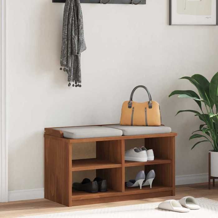 VidaXL Hallway Bench SANDNES 87x40x50 Cm Solid Pine Wood, Bench, Entryway Bench, Shoe Bench, Hallway Bench, 4010457