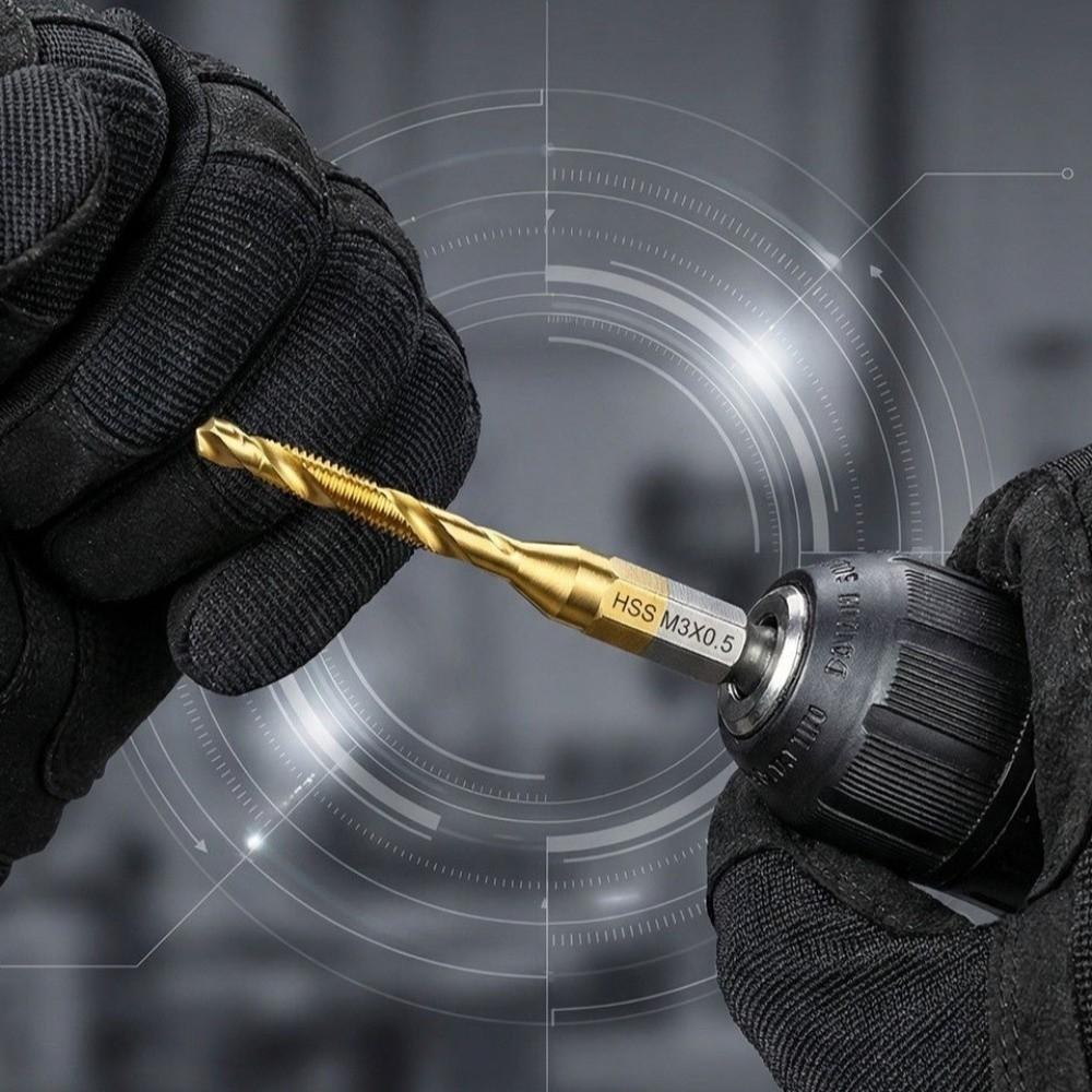 High Speed Steel Screw Tap Drill Bits Hex Shank Metric Tap Drill Bits for Deburring Application