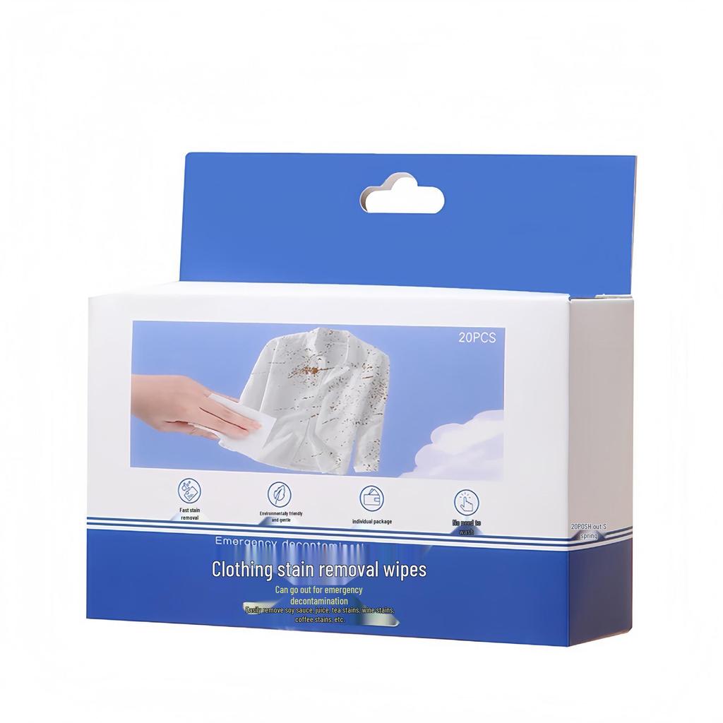 Powerful Oil & Stain Remover Wipes for Jackets - No-Wash, Portable, Dry Cleaning Solution