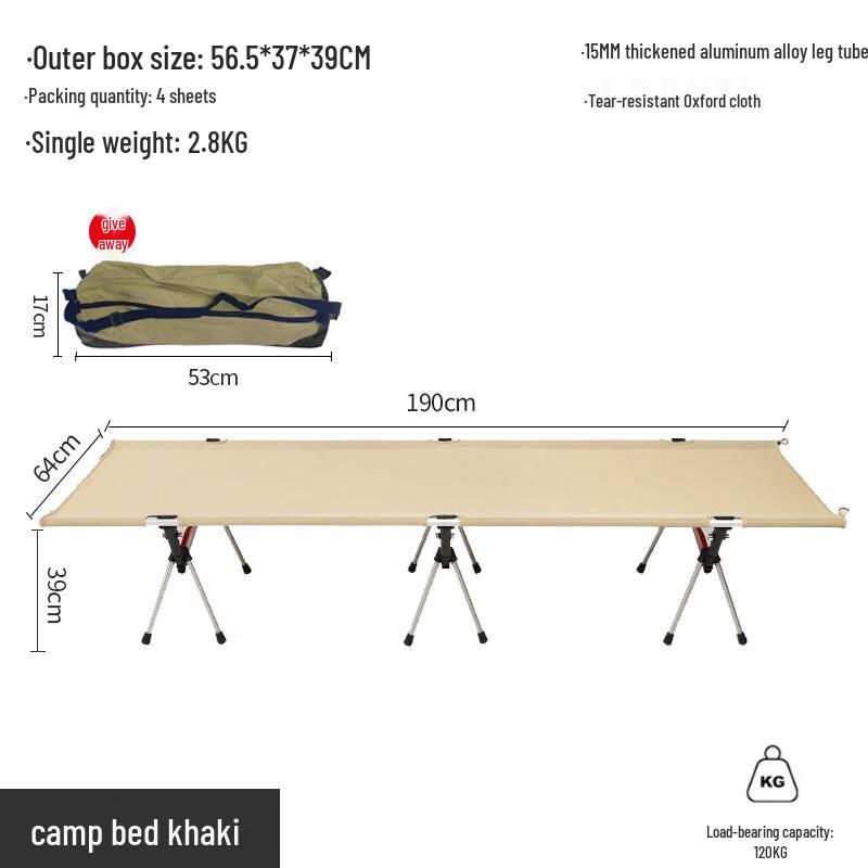 OEING Portable Ultralight Foldable Camping Cot