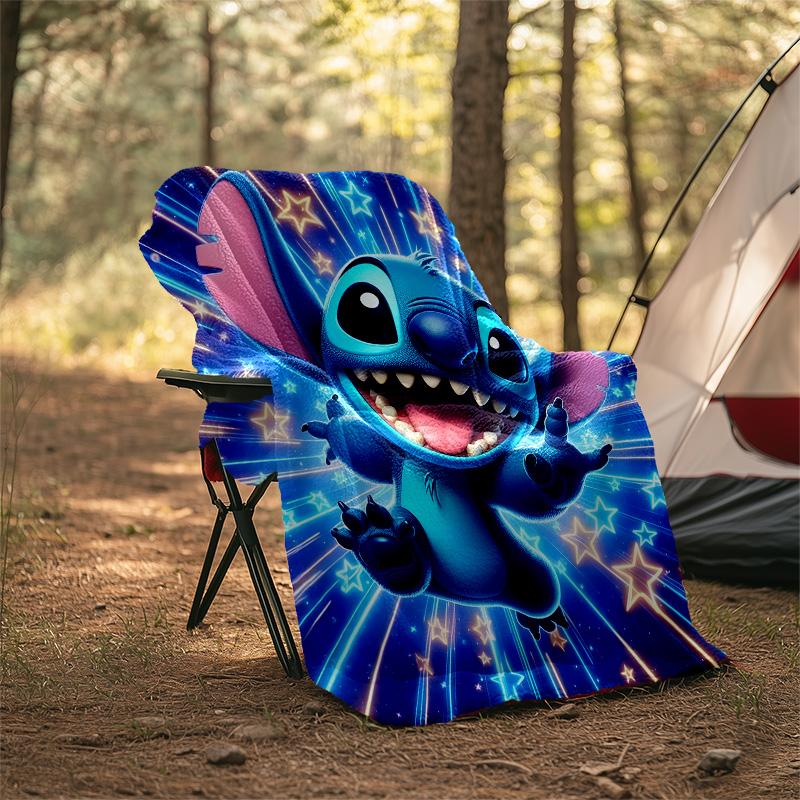 1pc S-Stitch1 Theme Blanket - Digital Print, Polyester, Cozy for All Seasons, Perfect for Outdoor, and Travel