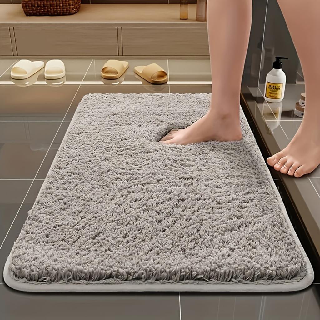 Long Fluff Ultra-absorbent Bath Mat, Anti-slip and Fall-proof, Super Soft Stepping Feel, Comfortable High-quality Bath Rug, Home Decor Floor Mat
