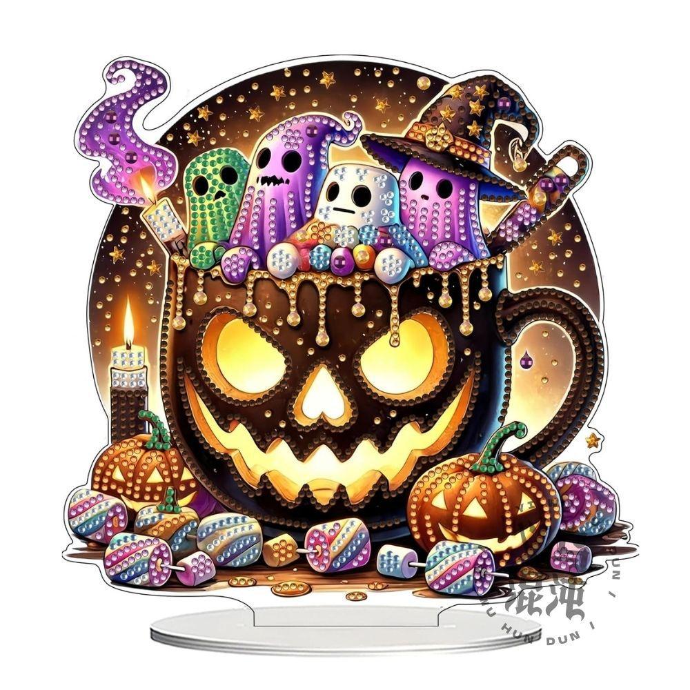 Halloween Diamond Painting Ornament Handmade DIY Crystal Special-shaped Diamond Sticker Diamond Art Desktop Decoration