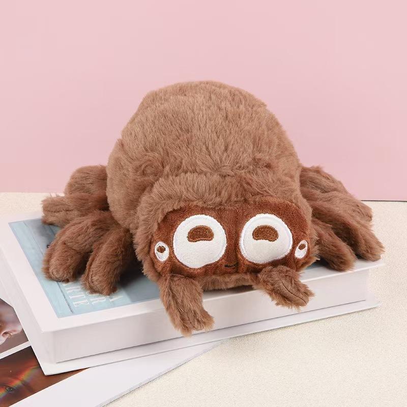 Simulated little spider doll gift for friends plush toy creative black and white spider doll claw machine doll