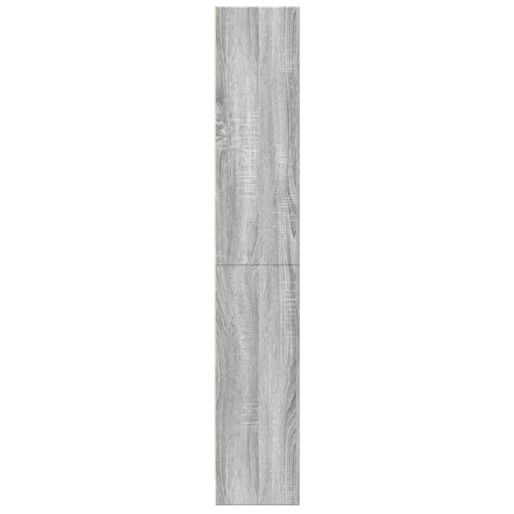 Vidaxl Regał, Szary Dąb Sonoma, 60X24X143 Cm, Materiał Drewnopochodny