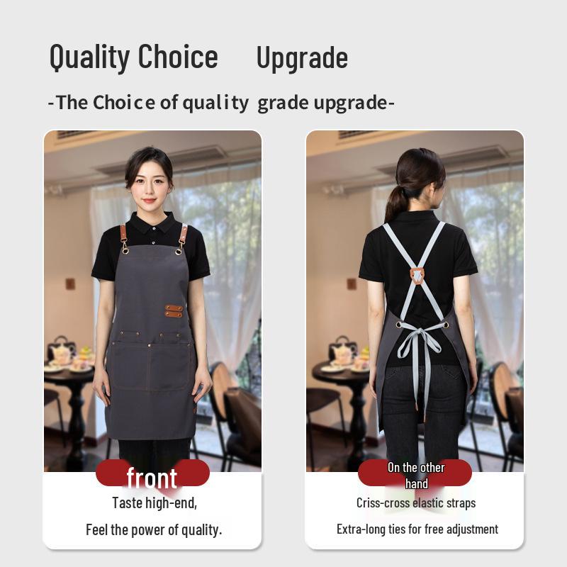 Waterproof Oil-Resistant Canvas Apron for Kitchen & Work with Custom Logo Printing