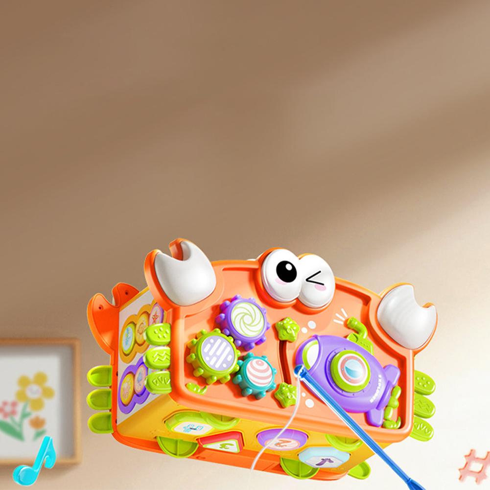 8-in-1 Hammering Pounding Toys For Kids Fishing Game 6 Sides Wooden Activity Cube Baby Toys Birthday Gifts For Boys Girls