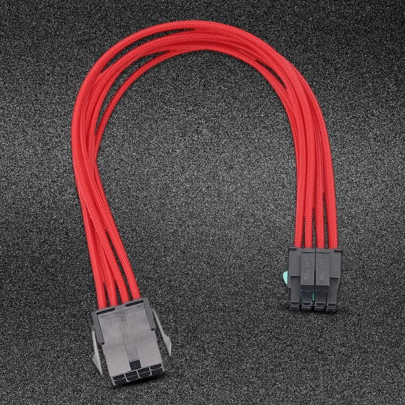 8Pin CPU Power Extension Cord with Fire Resistant Sleeve Enhances Stability for CPU Video Card High Conductivity