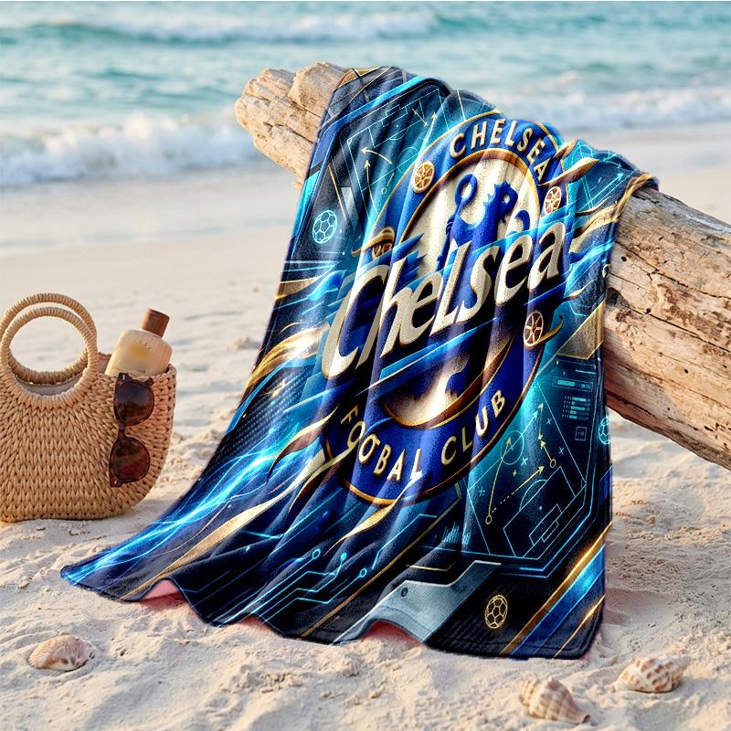 Asciugamano da Spiaggia in Microfibra con Stampa Chelsea FC Asciugatura Rapida Assorbente Grande Asciugamano per Spiaggia Nuoto Viaggio