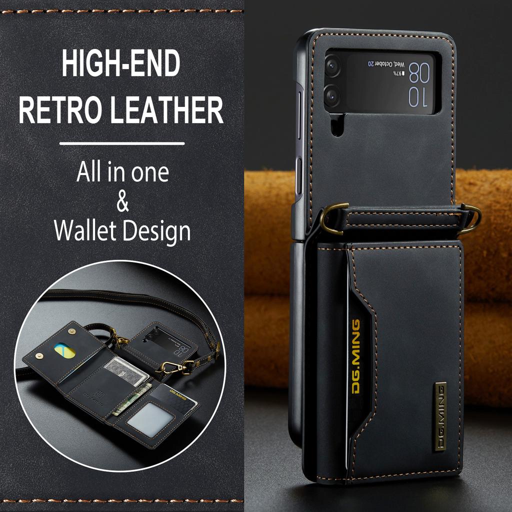 Wallet Function Mobile Phone Case for Samsung Galaxy Z Flip 5 4 5G Flip4 Flip5 Flip3 Flip 3 Drop Protection Card Slot Funda