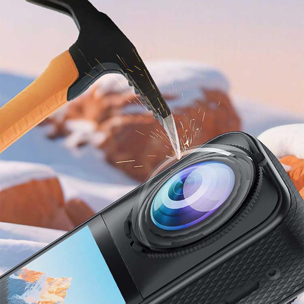 2Pcs For Insta360 X5 Camera Optical Glass Lens Protective Cover Anti-Scratch Glass Lens Guards Lens Cap Protector Accessories