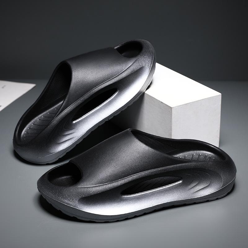 2025 Trendy Couple's Non-Slip Thick-Soled Beach Slippers: Simple, Versatile One-Strap for Indoor & Outdoor Use
