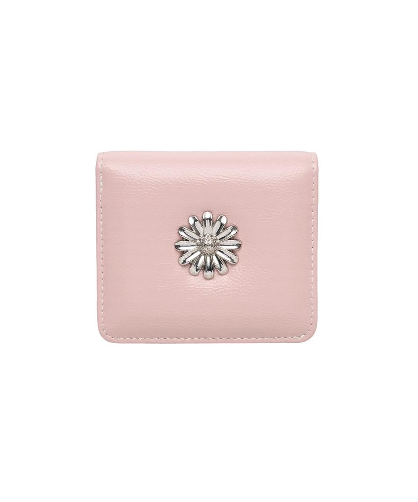 Lemasque Daisy Photo Slot Wallet Bill Card Holder Baby Pink