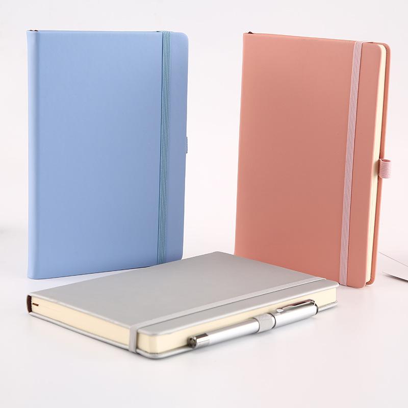 Strap This Simple High-value Thickened A5 Notebook Custom Logo Gift Notepad Hand Ledger with Main Push Strap Gift Box