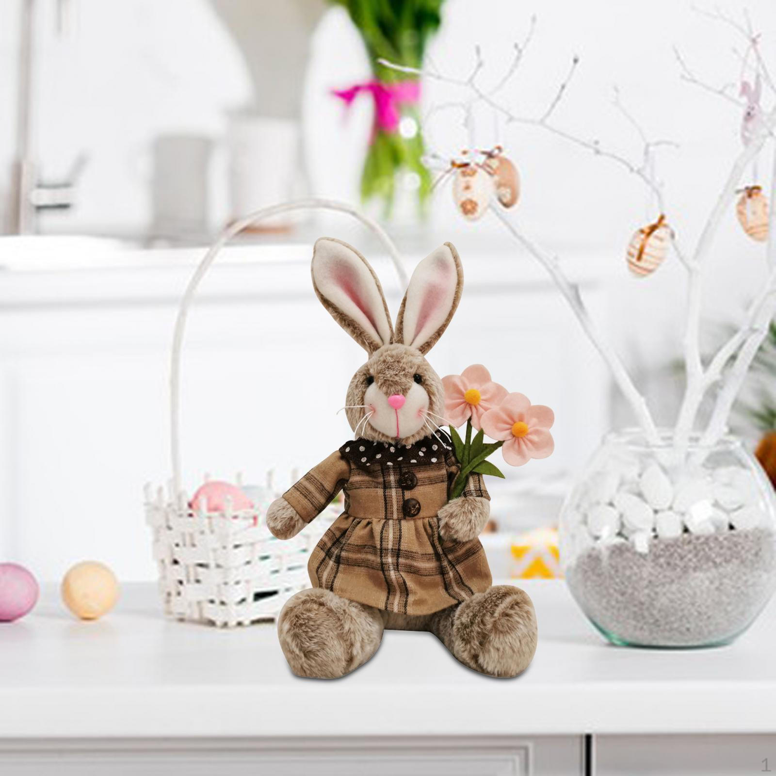 

Пасхальный кролик, украшения, чучело, статуя кролика для стола, сада, офиса girl