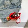 With Pendant Pumpkin Knit Handbag Bat Halloween Crochet Bag Fashion Halloween Shoulder Bag  Gifts