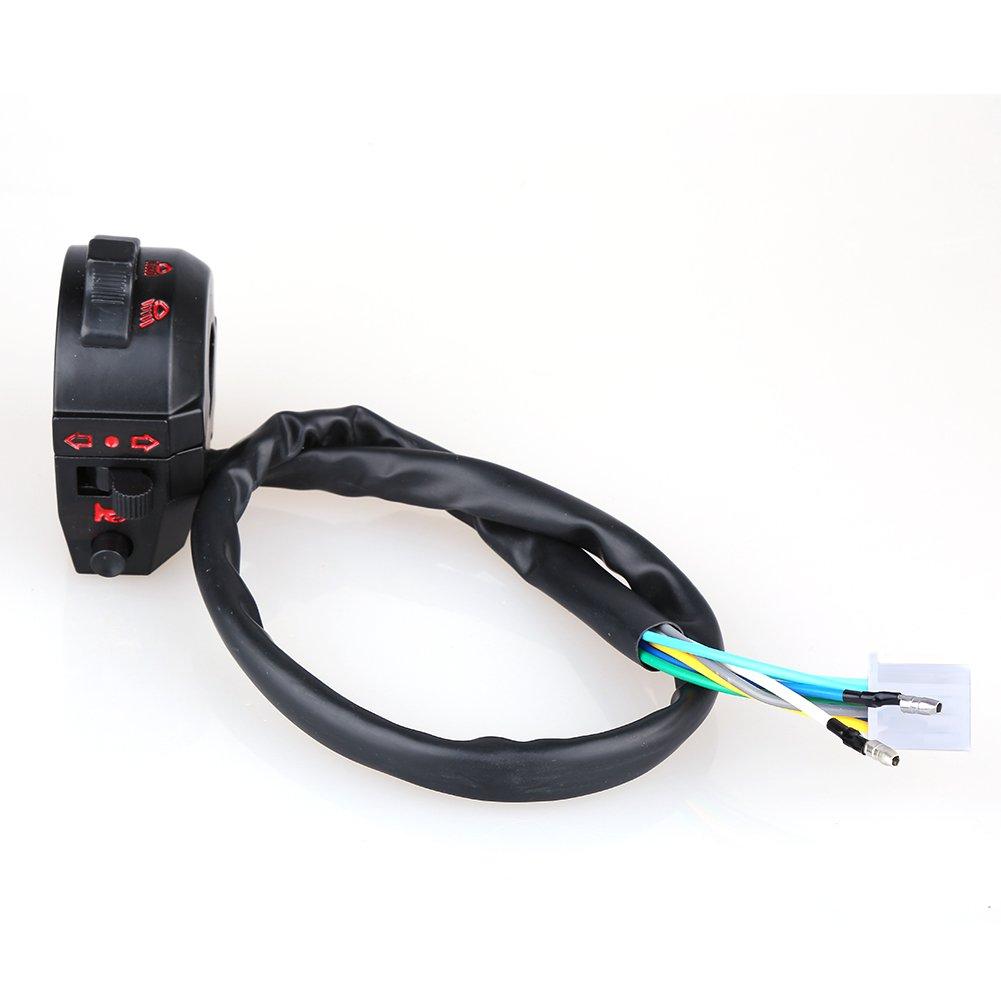 Левый Переключатель Руля Мотоцикла Переключатель Поворота Мотоцикла Переключатель Управления Мотоцикла DC 8-контактный 22 мм Левая Сторона Мотоцикл Квадроцикл Снегоход normal