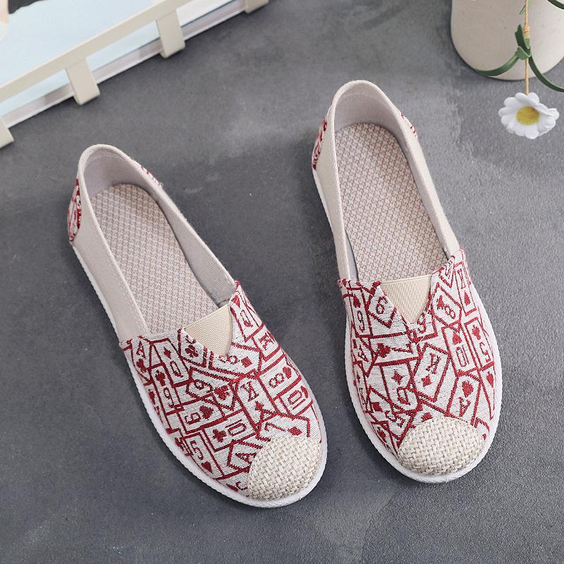 Women's Slip-On Anti-Slip Canvas Shoes - Soft Sole, Comfortable, Old Beijing Style