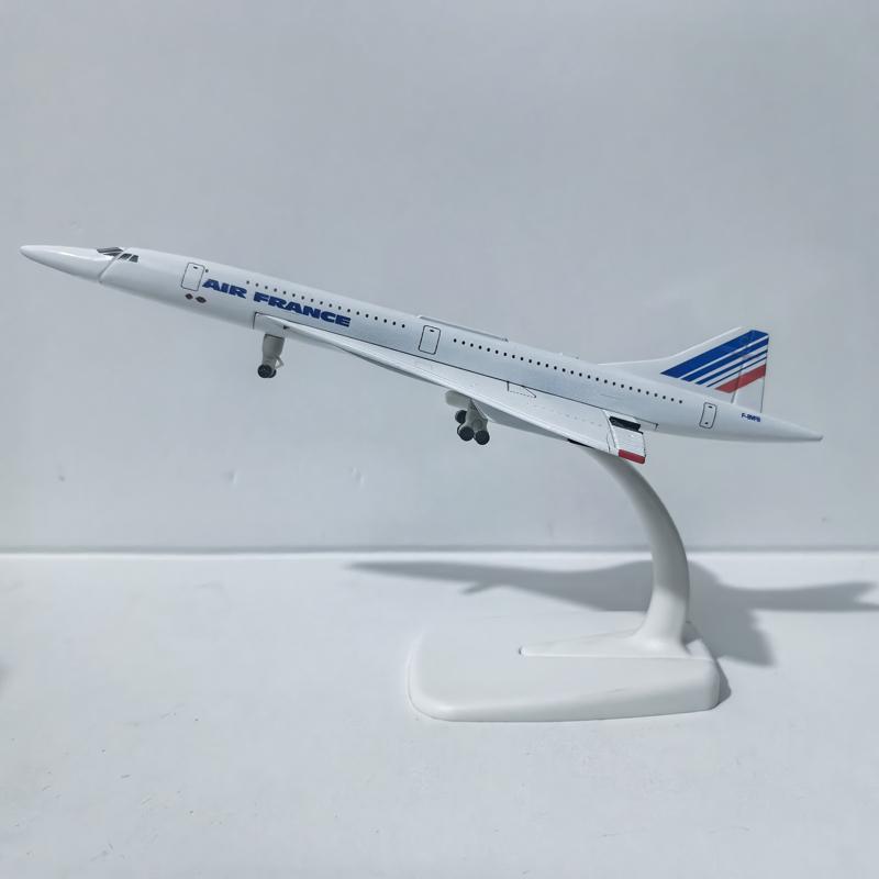 Jason Tutu 20cm Air France Concorde Aircraft Model Planel Airplane Diecast Metal 1/300 Scale Planes Collect Gifts