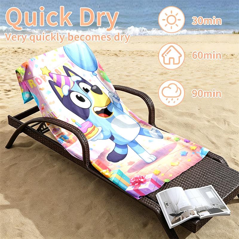 Bluey Beach towels also serve as bath towels summer essential a musthave for the outdoors the beach and the pool