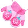 Autumn and winter warm coral fleece children's gloves cartoon knitted gloves baby soft neck pronunciation gloves
