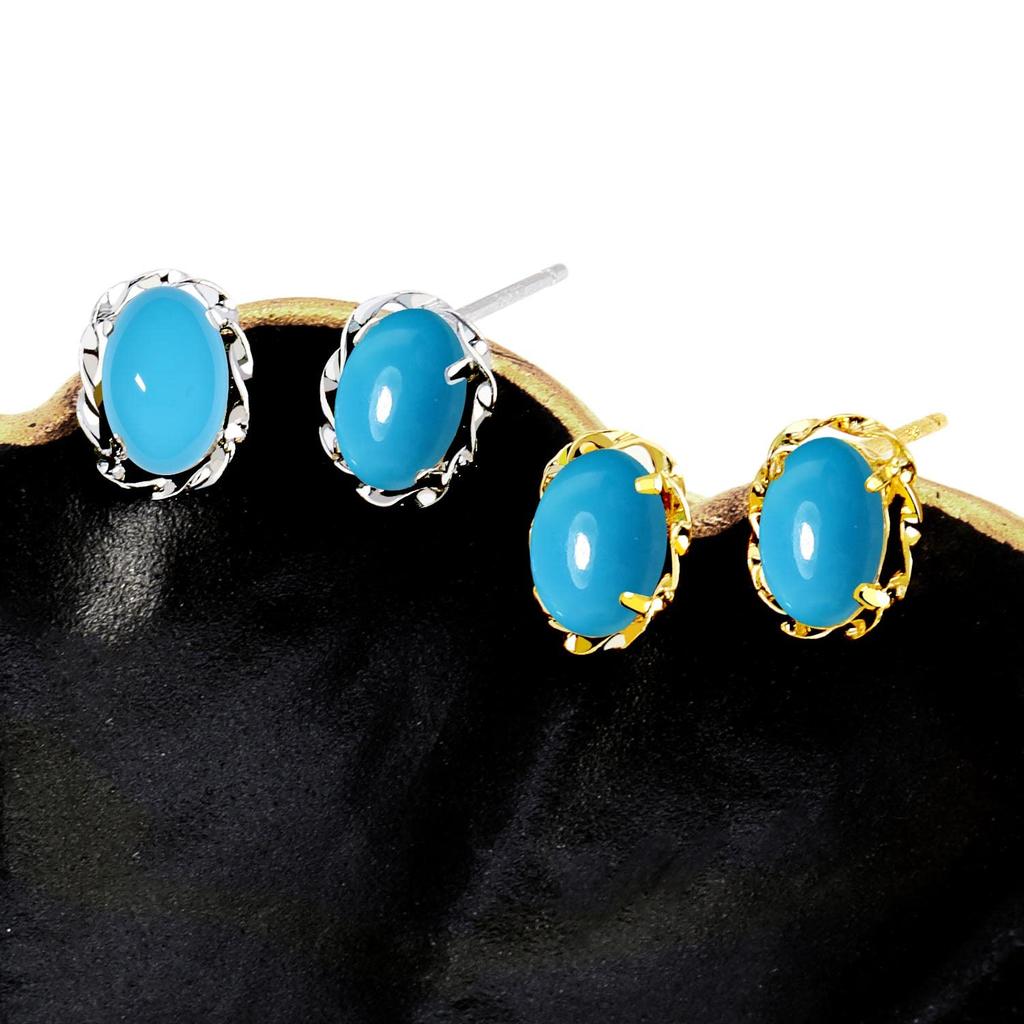 Lala Christie Türkis 18K Damenohrringe, 0,5 Karat, Gold, le56-0027-yg