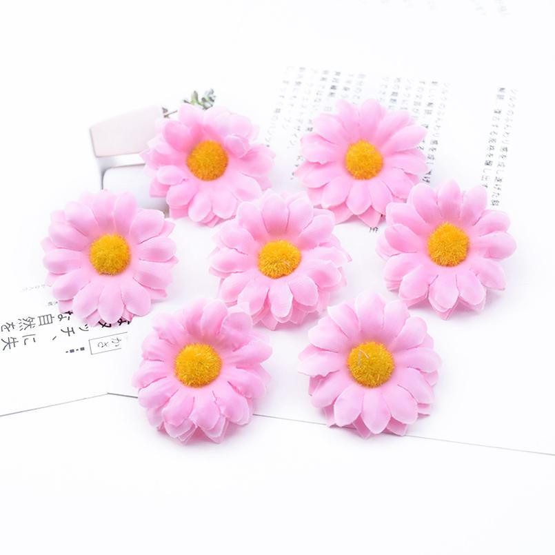 Künstliche Blumen Weihnachtsdekorationen für Zuhause Vase Tisch Hochzeit Dekorativer Kranz Seidenkleine Gänseblümchen DIY Geschenkbox Sammelalbum