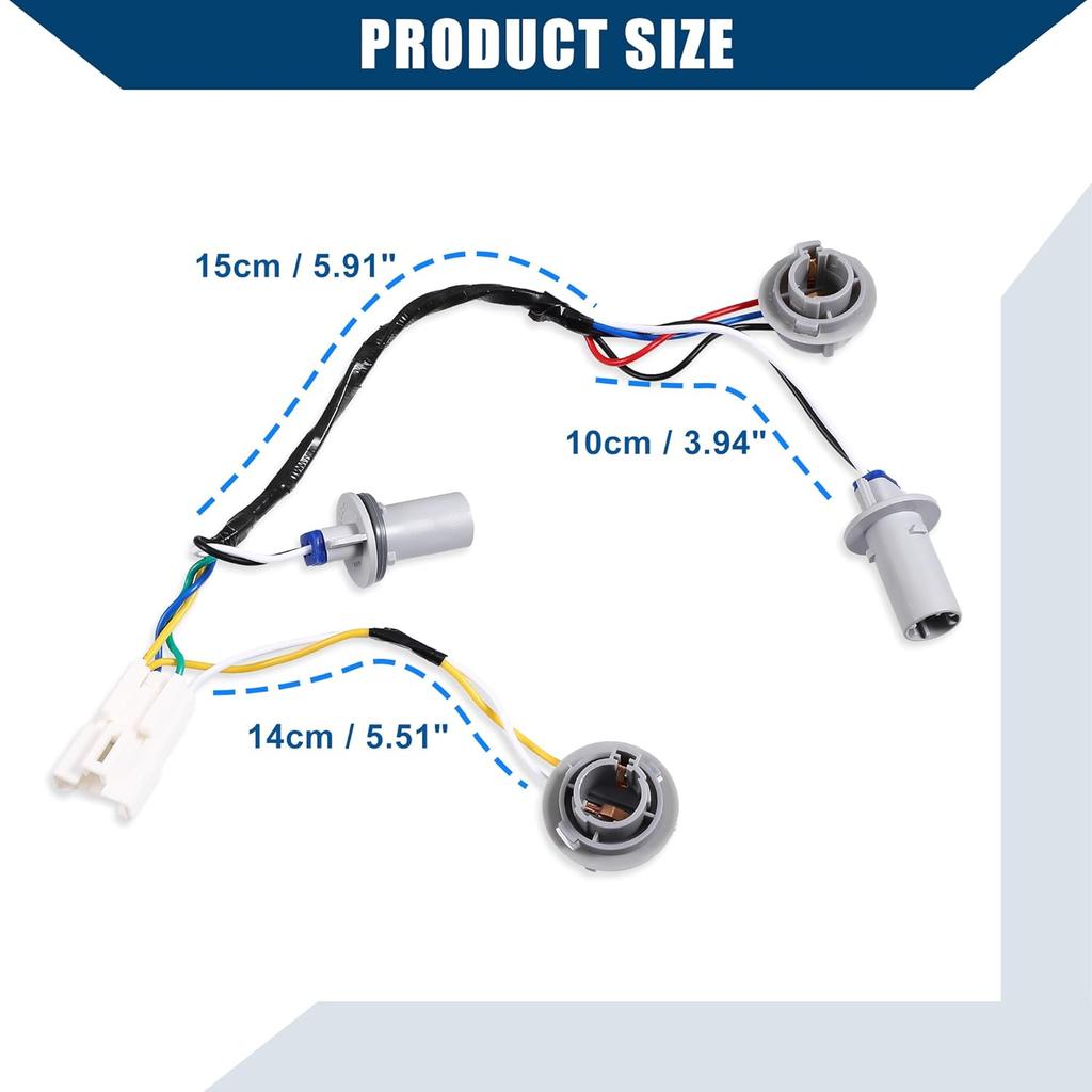 NO 92450-3Q000 Tail Lamp Holder and Wiring Harness for Hyundai Sonata Sedan 2.0L 2.4L 2011-2014 / Rear Tail Light Lamp Wiring Socket Holder W/O
