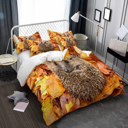 Comforter Hedgehog With Hedgehog Pattern Suitable For Children Boys Girls And Adults Warm Soft And Breathable
