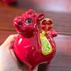 Festive Red Horse Money Ornament Pair - Lucky Resin Decoration for Office or Entrance