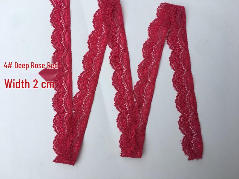 Multi-Color Elastic Lace Trim Lingerie, 2cm Wide