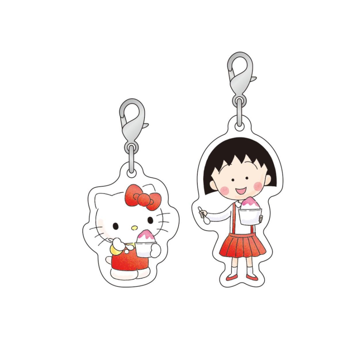 Toshin Pack Chibi Maruko-chan x Sanrio Characters Charm Set of 2 (Mitsuya) C2-FC001