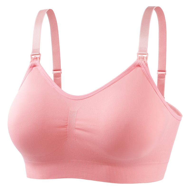 Seamless Plus Size Nursing Bra - Adjustable Front Buckle, Push-up, Postpartum, for Pregnant Women