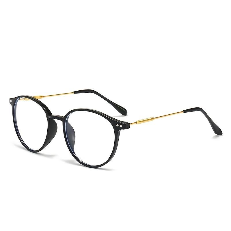 

Ultra Light Round Frame Anti Blue Light Glasses, Retro Y2K Decorative Glasses, Fashionable Rice Nail Design, Unisex Glasses