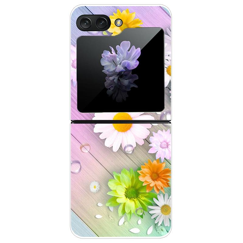 For Samsung Galaxy Z Flip 5 5G Case Cute Transparent PC Hard Case Back Cover For Samsung ZFlip5 Z Flip 5 Phone Coque Flip 5 Capa