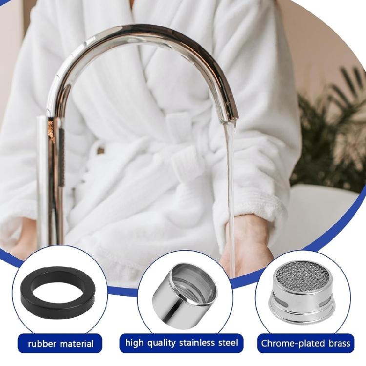 6 Pcs Female Thread Faucet Filter with Wrench Sink Aerator for Kitchen  Bathroom
