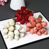 Artificial 12-Head Rose Bouquet for Bridal, Valentine's, Home Decor, Table Centerpiece, or Photography Props.