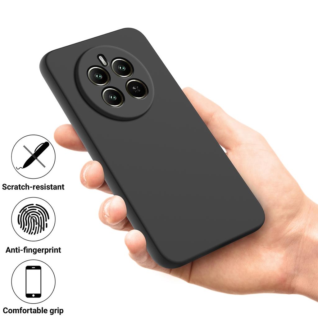 Zadní kryt pro Realme 12 Pro 5G/12 Pro+ 5G Odolný proti poškrábání Kryt na telefon z tekutého silikonu s popruhem