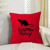 P-Poshlaya M-Molly Band Pillow Covers Cartoon Sofa Decorative Home Double-sided Printing Short Plush Cute Cushion Cover
