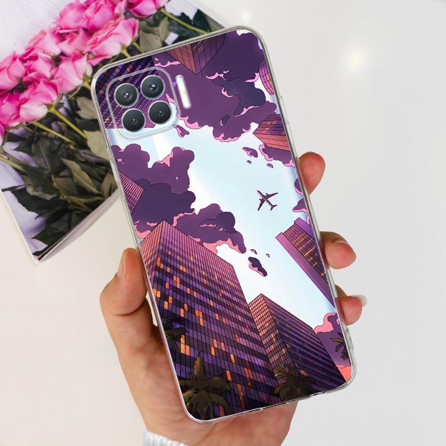 For OPPO Reno 4 Lite Case CPH2125 Phone Case Cute Cartoon Soft Silicone Back Cover For OPPO F17 Pro CPH2119 Coque A93 2020 Funda