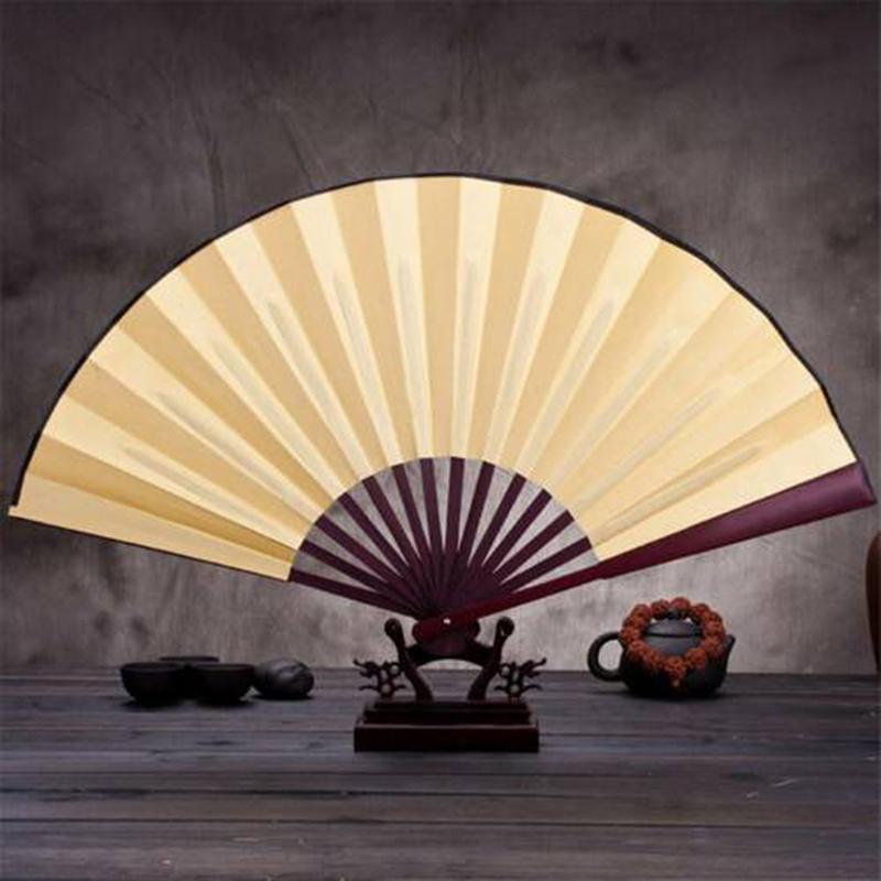 Chinese Style Hand Held Fan Blank Silk Cloth Folding Fan Party Wedding Decor