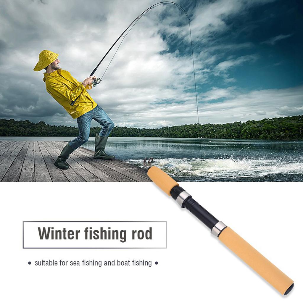 Ice Winter Fishing, Retractable   Telescoping Ice Fishing Rod Glass   Rod Pole Tackle