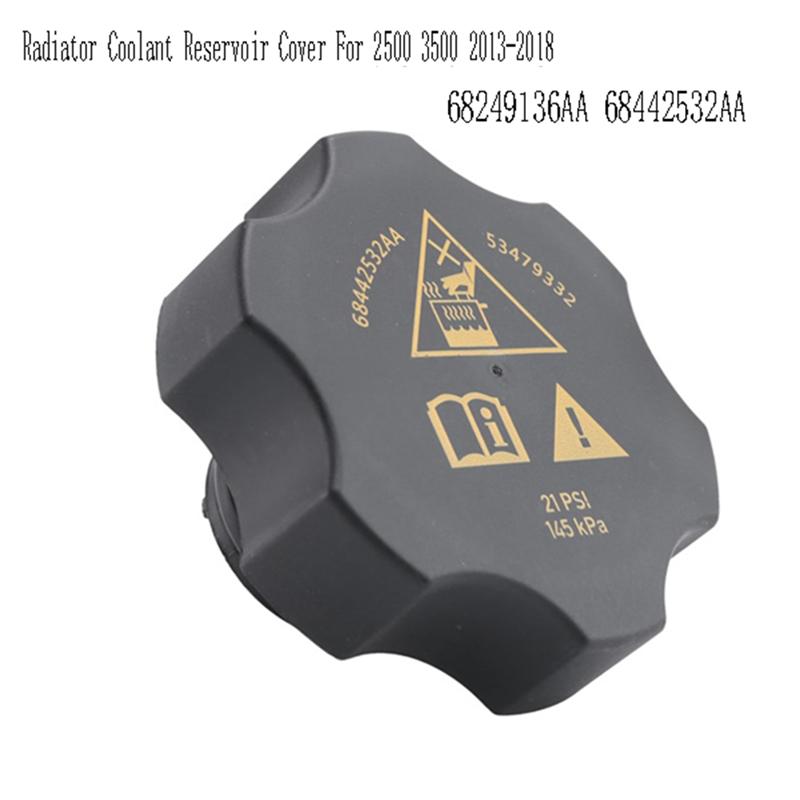 Car Engine Radiator Coolant Reservoir Cover For Jeep Dodge RAM 2500 3500 2013-2018 68249136AA 68442532AA