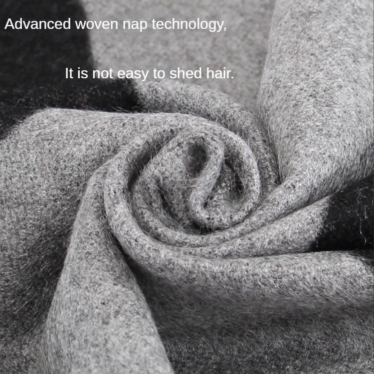 Herrenschal, einfarbig, Winter, warm, verdickt, einfarbig, Schal für mittlere und ältere Menschen, europäisch und amerikanisch