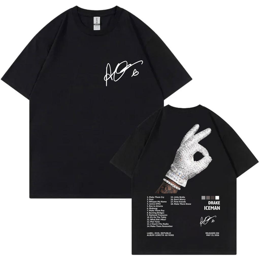 Rapper Drake IceUnisex Album Merch T Shirt Unisex Unisex Clothing Hip Hop Fashion Tshirt Summer Casual Cotton Short Sleeve Tshirts