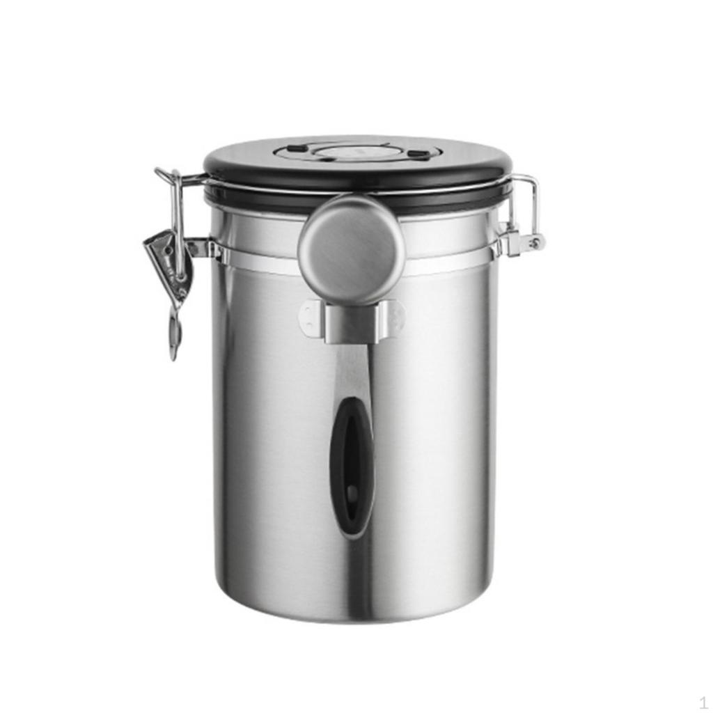 Coffee Bean Container with Valve Long-Lasting Canister Scoop Handy